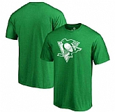 Men's Pittsburgh Penguins Fanatics Branded St. Patrick's Day White Logo T-Shirt Kelly Green FengYun,baseball caps,new era cap wholesale,wholesale hats